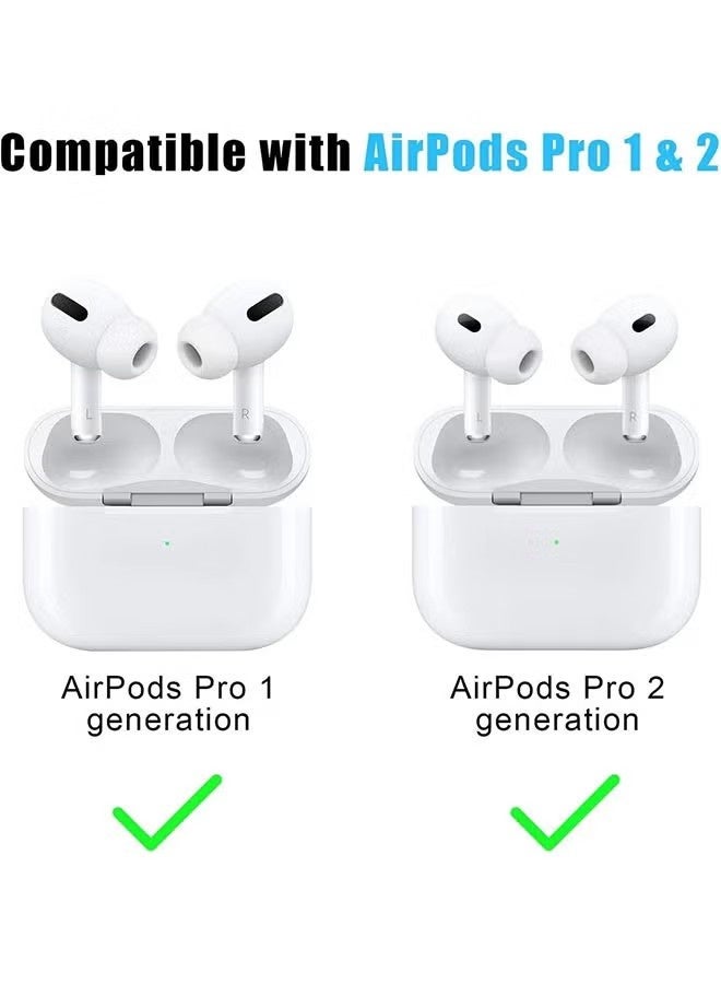 [3 أزواج] أطراف أذن بديلة لسماعات AirPods Pro و AirPods Pro 2 (صغير/متوسط/كبير) مع فتحات لتقليل الضوضاء، أطراف أذن سيليكونية مع شبكة غبار + قلم تنظيف - Image 4